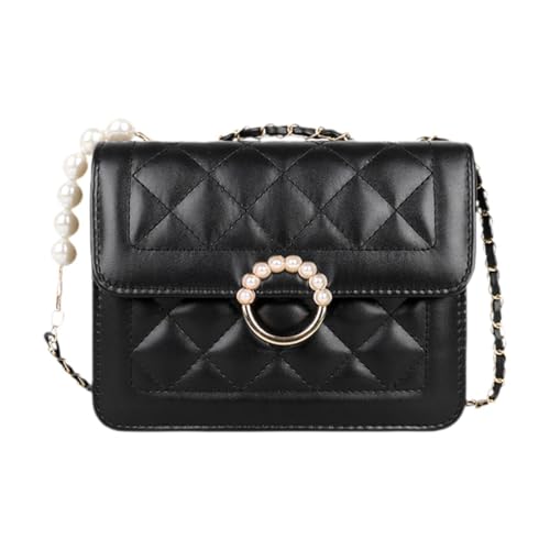 Amagogo Damen Umhängetasche, einfache Tasche, Damenhandtasche für Outdoor-Reisen, Arbeit, Pendeln, Schwarz 19cmx5cmx15cm von Amagogo