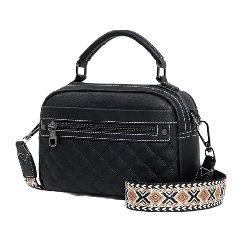 Amagogo Damen-Umhängetasche, tragbar, einzigartige Umhängetasche für den Einkauf auf der Straße, Schwarz von Amagogo