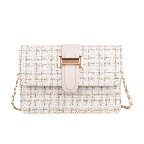 Amagogo Damen Umhängetasche Designer Handtasche Mode Clutch Handtasche Crossbody Handtasche, Weiß von Amagogo