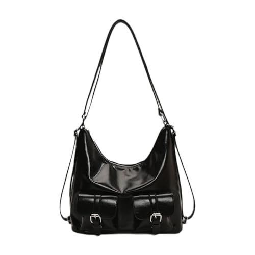 Amagogo Damen Umhängetasche Mehrere Taschen Handtasche für Reiseblätern Urlaub im Freien im Freien, Schwarz von Amagogo