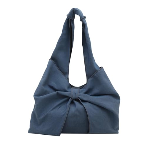 Amagogo Damen Unterarmtasche Leichte Canvas-Handtasche zum Einkaufen im Freien auf, Dunkelblau Amagogo Damen Unterarmtasche Leichte Canvas-Handtasche zum Einkaufen im Freien auf, Dunkelblau von Amagogo