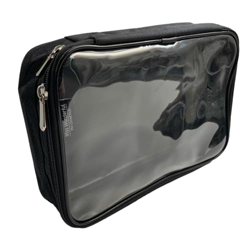 Amagogo Durchsichtige Make-up-Tasche, Kosmetiktasche mit Reißverschluss, vielseitig einsetzbar, wasserdichter Make-up-Organizer aus PVC für Unternehmen, groß von Amagogo