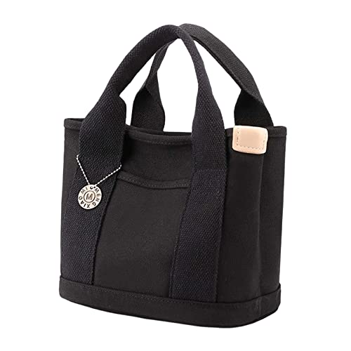 Amagogo Einkaufstasche Größe 22,9 x 15,9 x 21,6 cm große Kapazität Top-Griff Tasche für Arbeit, Dating, La, Schwarz von Amagogo