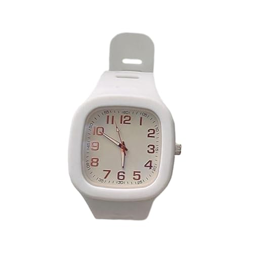 Amagogo Elektronische Uhr, Analoguhr, minimalistische Uhr, Armbanduhr für Kinder, weiblich, männlich, Mädchen, Jungen, Valentinstagsgeschenke für Sie und Ihn, weiß von Amagogo