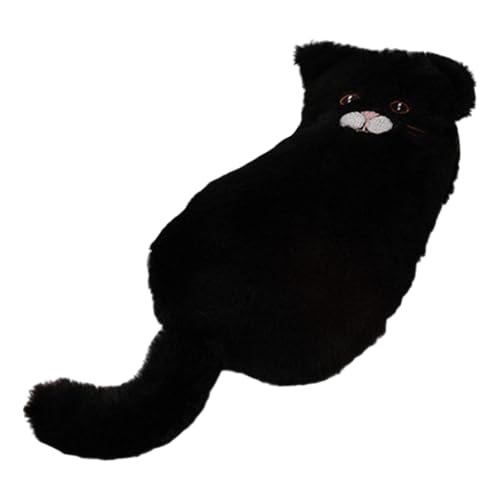 Amagogo Federmäppchen, Aufbewahrungstasche, Geschenke, Zubehör, niedliche Katze, große Kapazität, tragbare Make-up-Tasche, Schreibwaren-Organizer für, Schwarz von Amagogo