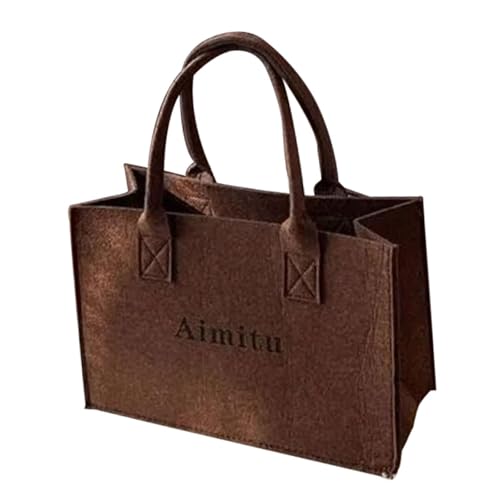 Amagogo Filz-Einkaufstasche, Einkaufstasche, Mama-Einkaufstasche, Mehrzweck-Frauen-Handtasche für den Urlaub, Fitnessstudio Amagogo Filz-Einkaufstasche, Einkaufstasche, Mama-Einkaufstasche, Mehrzweck-Frauen-Handtasche für den Urlaub, Fitnessstudio von Amagogo