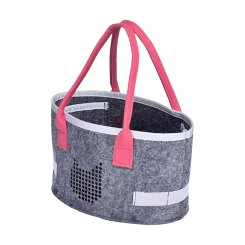 Amagogo Filz -Tasche Audio -Spieler tragen Hülle dick für Sundies tte Tasche Aufbewahrungstasche Lautsprecher Filztasche für Männer im Freien Frauen, Rosa Griff von Amagogo