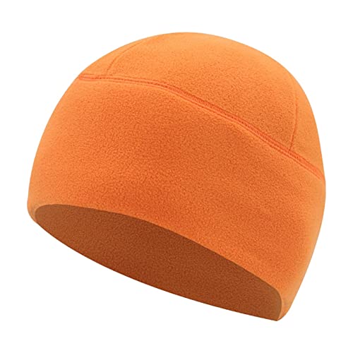 Amagogo Fleece Beanie Mütze Skull Cap Watch Cap Weich Winddicht für Ski Snowboardfahren Unisex, ORANGE von Amagogo