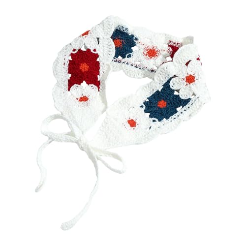 Amagogo Frauen Häkeln Bandana Dekoration Weiche Design Nette Headwrap Foto Requisiten, Rotblau von Amagogo