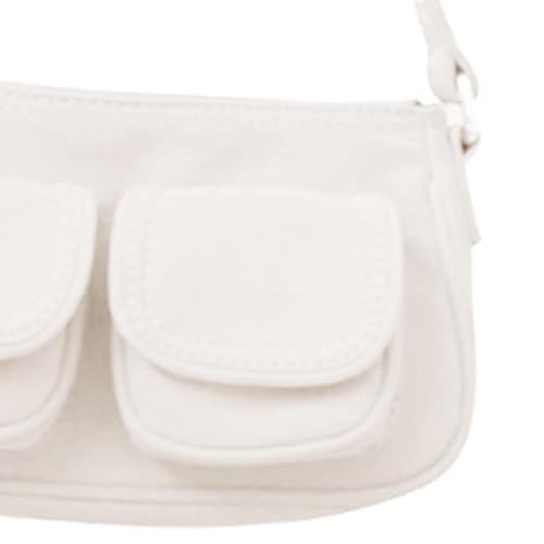 Amagogo Frauen Umhängetaschen Mode Multi -Taschen Nylon für Pendeleinkäufe Urlaub, Weiß von Amagogo