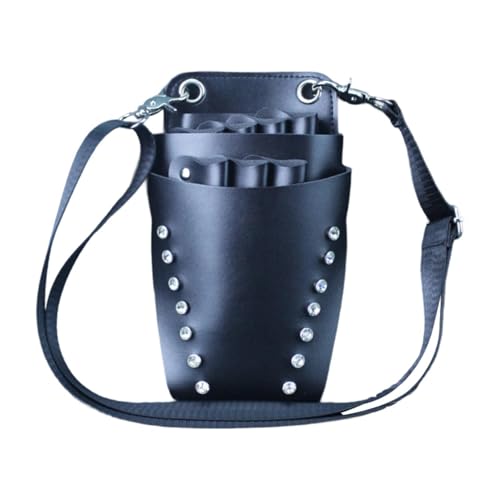 Amagogo Friseur-Scherentasche, Hüfttasche aus PU- mit Schultergurt, Scheren-Gürteltasche, Organizer für Friseure, Tierpflege, Schwarz Amagogo Friseur-Scherentasche, Hüfttasche aus PU- mit Schultergurt, Scheren-Gürteltasche, Organizer für Friseure, Tierpflege, Schwarz von Amagogo