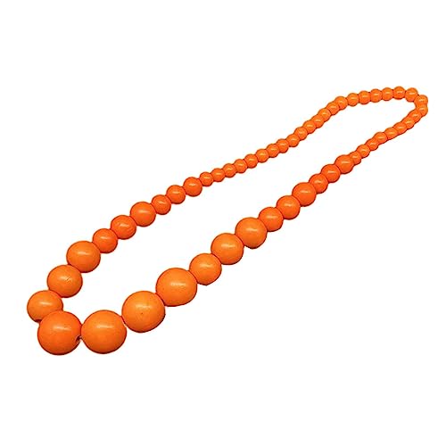 Amagogo Handgefertigte Halskette mit Holzperlen, Lange Halskette, langlebiger Feiertagsschmuck für Jahrestag, Neujahr, tägliches Tragen, Orange Amagogo Handgefertigte Halskette mit Holzperlen, Lange Halskette, langlebiger Feiertagsschmuck für Jahrestag, Neujahr, tägliches Tragen, Orange von Amagogo