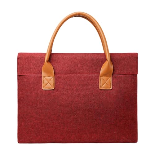 Amagogo Herren Damen Aktentasche Business Wasserdicht Leicht Mode Oxford Tuch Handtasche, 38x29x4 cm Rot von Amagogo