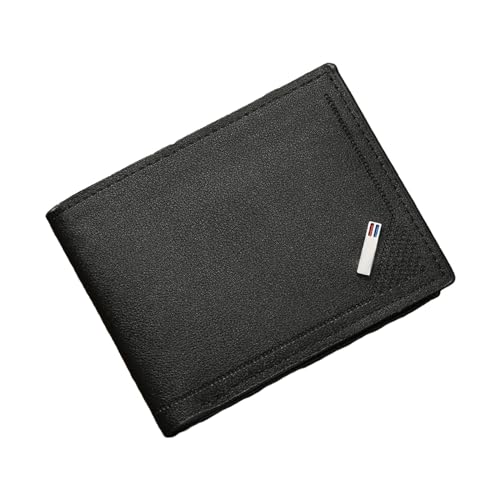 Amagogo Herren-Geldbörse, Kurze Clutch, Organizer, langlebig, elegant, Kartenhalter, Geldbörse für Vater, Freund, Einkaufen, Geschäftsreise, Straße, Schwarz von Amagogo