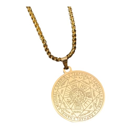 Amagogo Herren-Halskette mit Anhänger, Kette, Pullover-Halskette, modische Halskette mit 7 -Anhänger aus Edelstahl für den täglichen Gebrauch, Gold Amagogo Herren-Halskette mit Anhänger, Kette, Pullover-Halskette, modische Halskette mit 7 -Anhänger aus Edelstahl für den täglichen Gebrauch, Gold von Amagogo