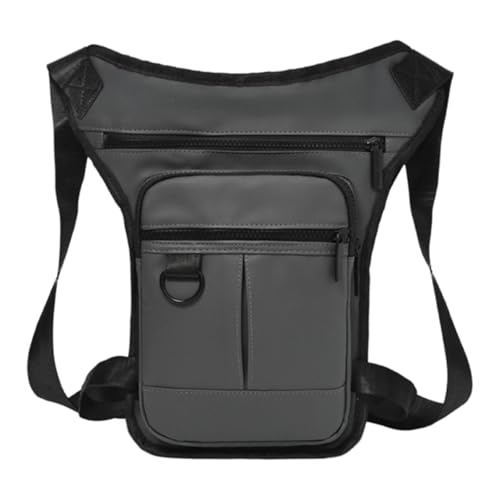 Amagogo Herren-Hüfttasche, Umhängetasche, Bauchtasche, Beintasche mit verstellbarem Riemen, Oberschenkeltasche, Hüfttasche für Outdoor-Radfahren, Reisen, Grau von Amagogo