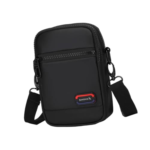 Amagogo Herren Umhängetasche Modische Hüfttasche zum Reiten Angeln Radfahren Fitnessstudio Einkaufen, Schwarz von Amagogo