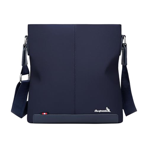 Amagogo Herren Umhängetasche Satchel Verstellbarer Schultergurt für Outdoor Sport Trekking, Stoff Blau von Amagogo