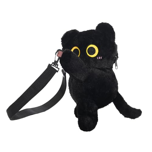 Amagogo Katze geformte Crossbody Bag kreative Veränderung Geldbörse für Geburtstagsgeschenkeinkaufsreisen, Schwarz von Amagogo