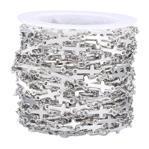 Amagogo Ketten zur Schmuckherstellung, Gliederkette, DIY, modisch, 5 m, Mehrzweck-Kruzifixkette, Kreuz-Halskette für Halsbänder, Erkennungsmarken, Armbänder Amagogo Ketten zur Schmuckherstellung, Gliederkette, DIY, modisch, 5 m, Mehrzweck-Kruzifixkette, Kreuz-Halskette für Halsbänder, Erkennungsmarken, Armbänder von Amagogo