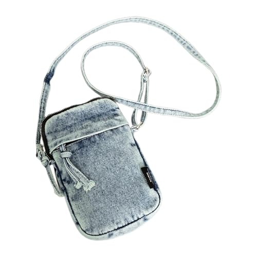 Amagogo Kleine Umhängetasche, Trendige, weiche Mini-Telefon-Geldbörse für Urlaub, Frauen, Arbeit, Hellblau von Amagogo