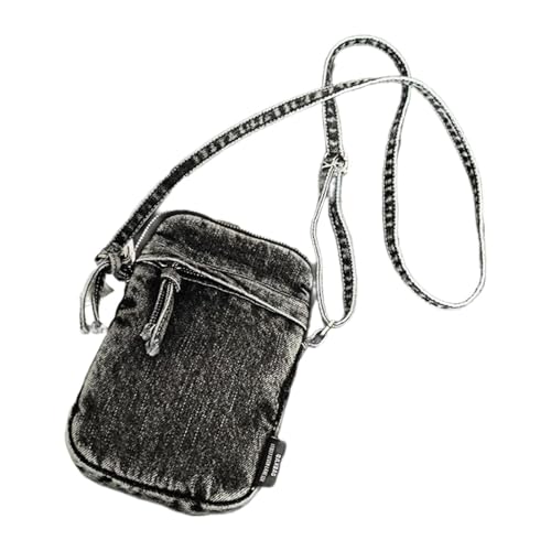 Amagogo Kleine Umhängetasche, Trendige, weiche Mini-Telefon-Geldbörse für Urlaub, Frauen, Arbeit, Schwarz von Amagogo