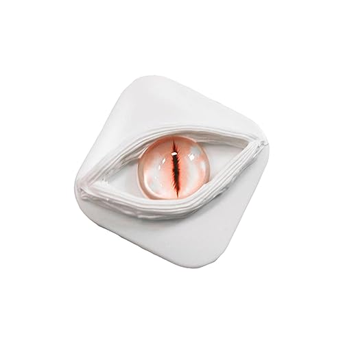 Kontaktlinsenetui/Kontaktlinsenhalter/Behälter/Einzigartig/Kontaktlinsen-Aufbewahrung/Ausgefallene tragbare Mini-Kontaktlinsenbox für Frauen, Weiß von Amagogo