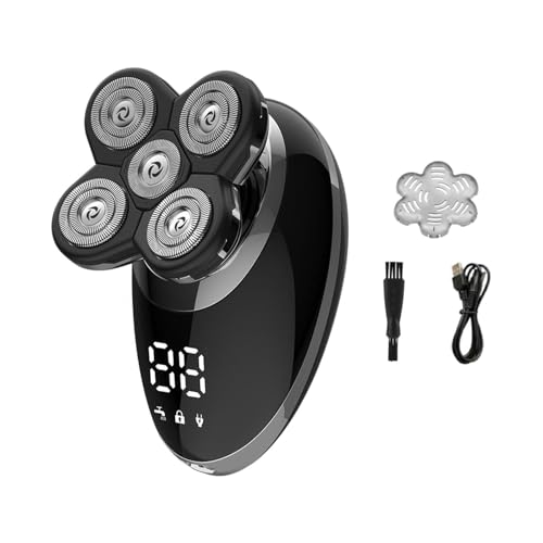 Amagogo Kopfrasierer zur Gesichtshaarentfernung, tragbarer Bartschneider mit -Display und USB-Aufladung für unterwegs, Standard von Amagogo