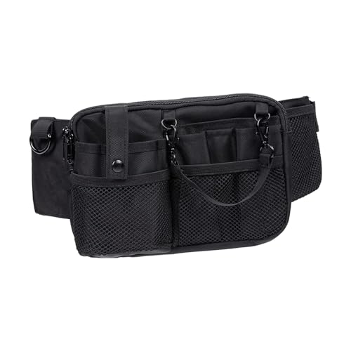 Amagogo Krankenschwester Bauchtasche, mehrere Fächer, Still-Organizer, Gürteltasche, Schürze, Hüfttasche, Utility Waist Pack für Bandagen Supplies, Schwarz von Amagogo