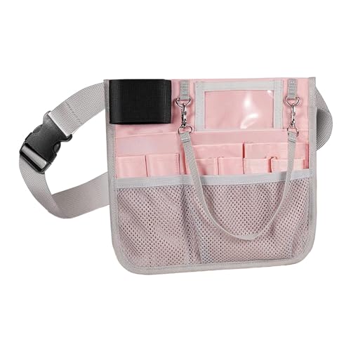 Amagogo Krankenschwester-Gürteltasche, Krankenschwester-Hüfttasche mit Klebebandhalter, Krankenschwester-Werkzeuggürtel für Krankenschwesterbedarf, Pink von Amagogo