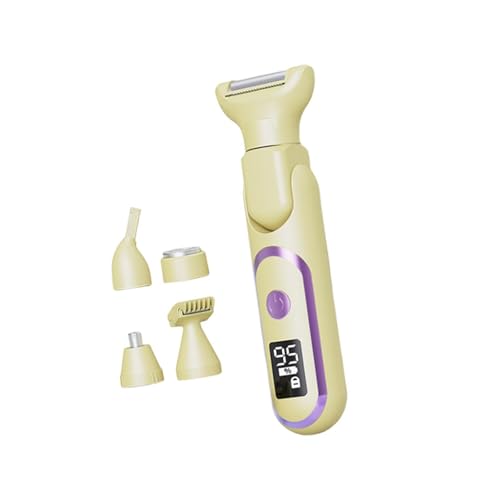 Amagogo Lady Ganzkörper einfach Reinigung der Nase Hait Trimmer Elektrischer Körper Haarschneider für lange und kurze Haarbikini Frauen, Beige von Amagogo