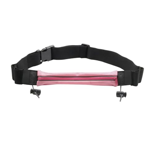 Amagogo Laufgürtel, Bauchtasche, Joggingtasche, Damen und Herren, Handyhalter, Hüfttasche, Läufergürtel für Radfahren, Reisen, Camping, Fitness, Pink Rot von Amagogo