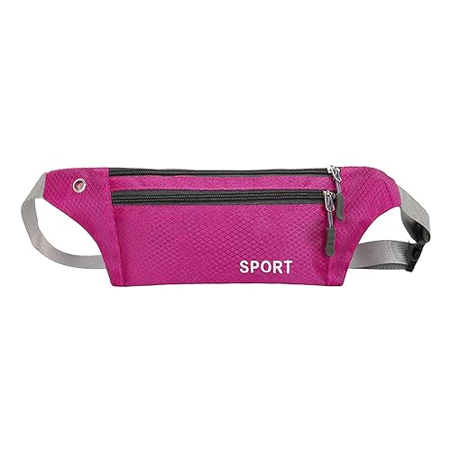 Amagogo Laufgürteltasche, Läufer, Bauchtasche für Damen und Herren, verstellbare Trainings-Hüfttasche, Handyhalter für Outdoor, Reiten, Wandern, rose von Amagogo