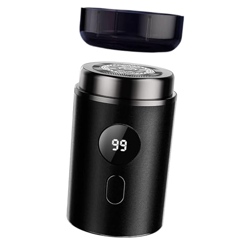 Amagogo Männer elektrischer tragbarer abnehmbarer trockener und nasse Doppelgebrauch Mini - Gesichtshaarrasierer zum Rasieren, 1 Rasierkopf von Amagogo