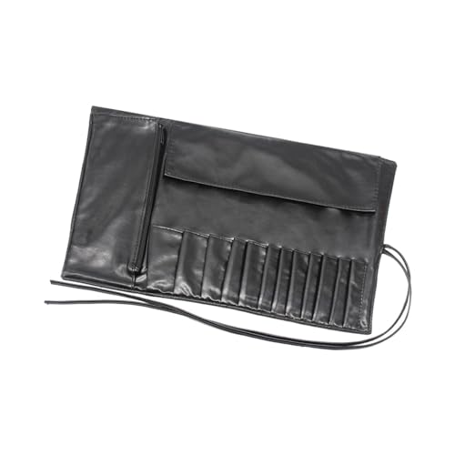 Amagogo Make-up-Pinselhalter, Kosmetiktasche, 12 Fächer, PU-, professionelle Kosmetiktasche für Frauen und Mädchen, Organizer für Make-up-Pinsel von Amagogo