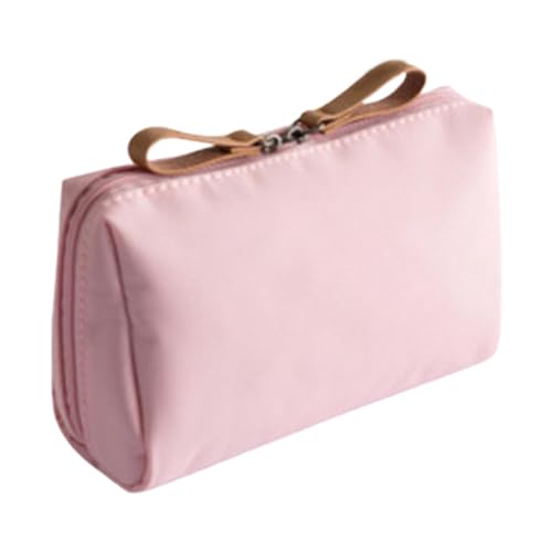 Amagogo Make-up-Tasche, Reise-Kosmetik-Aufbewahrungstasche, große Kapazität, tragbare Reißverschlusstasche, Kulturbeutel, Make-up-Organizer für Pinsel, Männer, ROSA, klein von Amagogo