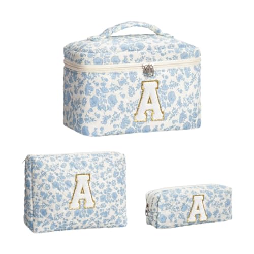 Amagogo Make -up -Tasche robuster Waschorganizer Reißverschluss für Frauen Mädchen Make -up -Beutel -Beutel für Augenbrauenbleistift Lidschatten Parfüm, 3 Stück von Amagogo