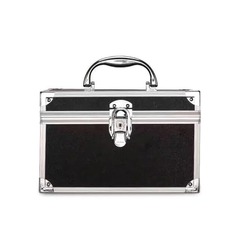 Amagogo Makeup Train Case, Kosmetikkoffer mit Tablett, Make-up-Box-Organizer, Kosmetik-Aufbewahrungsbox für Vanity Travel Women, Es ist schwarz von Amagogo