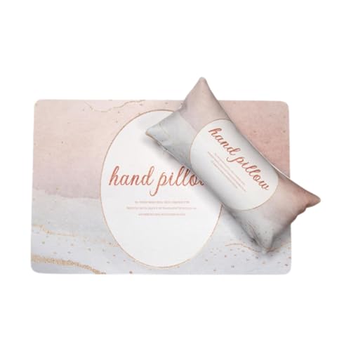 Amagogo Maniküre Armlehnenkissen und Mattennagelkunsttischpolster waschbarer Schwamm Kissen Nagelschischmatte für Handgelenkstütze Manicurist, Braun von Amagogo