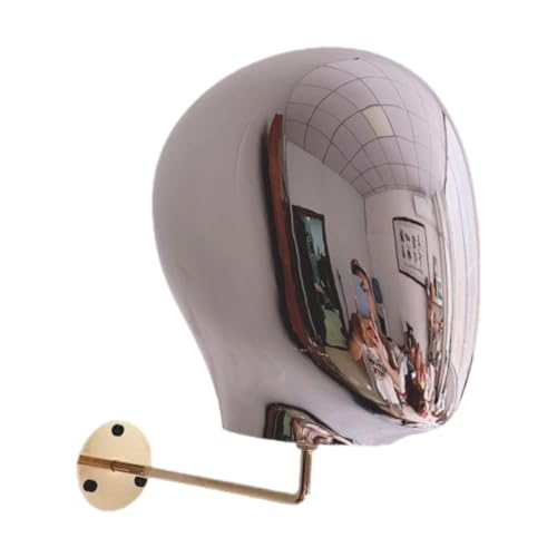 Amagogo Mannequinkopf, Puppenkopf, Perückenständer, Haarteile-Displayhalter, Huthalter für Damen, Wandhalterung für Einkaufszentren von Amagogo