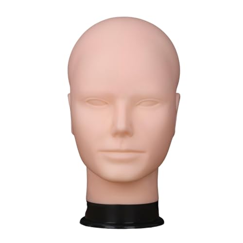 Amagogo Mannequinkopf für Männer mit Glatze, Perücken-Displaykopf, professionell, Hut, Brille, Display, leicht, zum Stylen, Style C von Amagogo