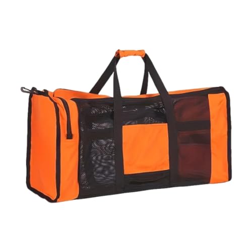 Amagogo Mesh-Reisetasche, Tauchausrüstungstasche, für Männer und Frauen, Handtasche, Strandtasche für Fitness, Schnorcheln, Wassersport, Strandaktivitäten, Orange von Amagogo