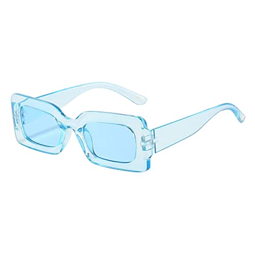 Amagogo Moderne Fahrbrille Eyewear UV-Schutz Sommer Augenbrille Sonnenbrille Damen Herren Rechteck Sonnenbrille für Urlaub, Mädchen, Strand, Damen, blau von Amagogo