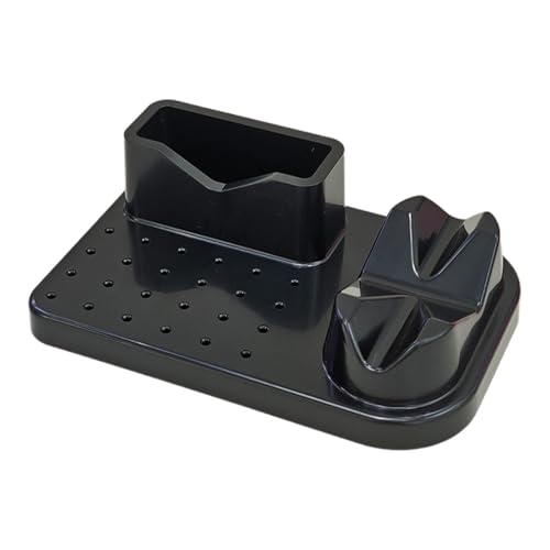 Amagogo Nägel Poliermaschine Organizer 20 Löcher Bohrhalter Salon persönlicher Anwendungsfall Tragbare Bits Storage Box Nagel Drillständer, Schwarz von Amagogo