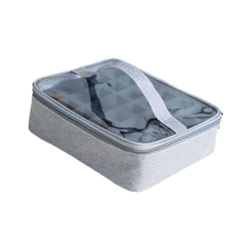 Amagogo Nagellack-Tragetasche, kleine Kosmetiktasche für Damen, multifunktionale Reise-Make-up-Tasche, Nagellack-Organizer, Grau von Amagogo