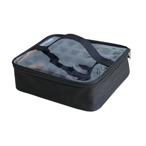 Amagogo Nagellack-Tragetasche, kleine Kosmetiktasche für Damen, multifunktionale Reise-Make-up-Tasche, Nagellack-Organizer, Schwarz von Amagogo