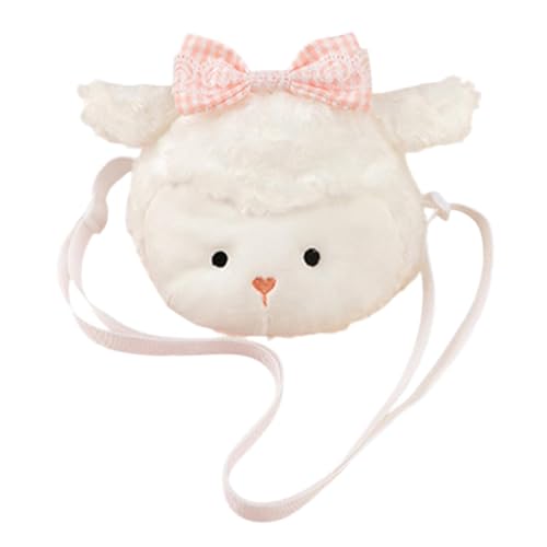 Amagogo Nette tierische Crossbody -Tasche verstellbare Umhängetasche für die Weihnachtsgeschenkstraße, Lamm von Amagogo