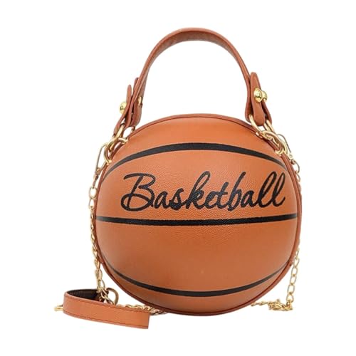 Amagogo PU Umhängetasche Basketball -geformte Crossbody -Tasche für Reiseabendarbeit, Braun Amagogo PU Umhängetasche Basketball -geformte Crossbody -Tasche für Reiseabendarbeit, Braun von Amagogo