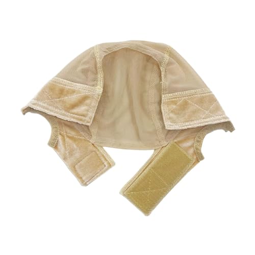 Amagogo Perückenkappe verstellbar für lange Haare Frauen Haarnetznetz -Cover zum Geburtstag der Party, Beige von Amagogo