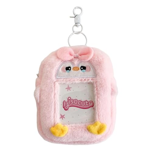 Amagogo Plüsch-Fotokartenhalter, Schlüsselanhänger, süße Schutzhülle für Buskarten, Kreditkarten, Rosa Amagogo Plüsch-Fotokartenhalter, Schlüsselanhänger, süße Schutzhülle für Buskarten, Kreditkarten, Rosa von Amagogo